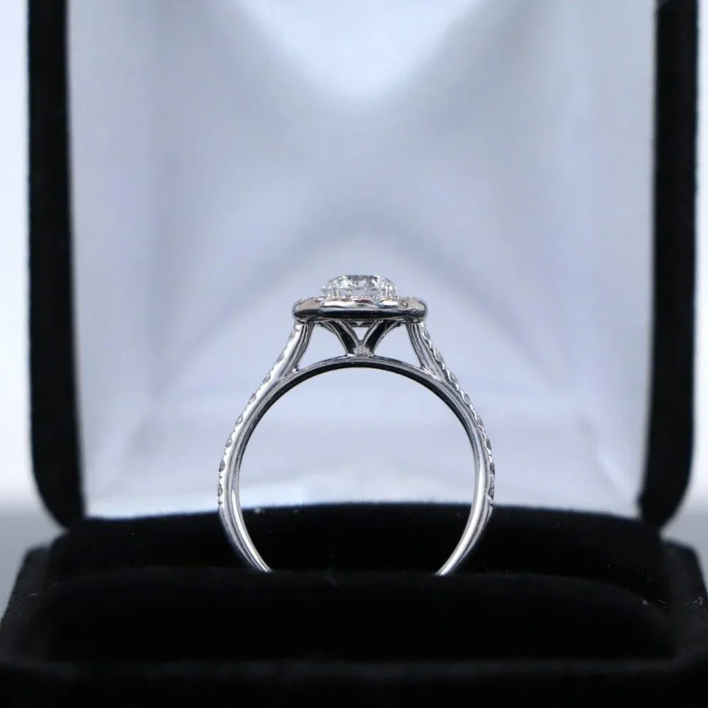 20865 Hearts On Fire Transcend 18K White Gold 0.65 F VS2 Diamond Engagement Ring - Picture 6 of 7